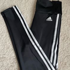 Nwt Size Small. Smoke Free House No Returns Adidas Black Sportswear Leggings, Adidas Stretch Black Leggings, Adidas Black Stretch Leggings, Adidas Black Casual Leggings, Black Stretch Adidas Leggings, Casual Black Adidas Leggings, Adidas Black Athleisure Leggings, Black Three Stripes Leggings For Gym, Fitted Black Adidas Pants