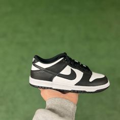 Nike Dunk Low Panda Size 4.5y Ds Black Custom Sneakers With Branded Insole, Dunk Low Panda, High Top Basketball Shoes, Nike Air Jordan 11, 95 Nike, Nike Air Presto, Toddler Sneakers, Max Black, Nike Kyrie