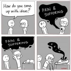 comic strip about pain and suffering