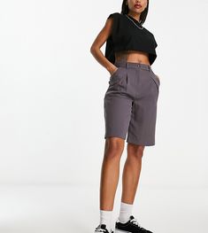 Shorts by Reclaimed Vintage Exclusive to ASOS High rise Stretch-back waistband Functional pockets Relaxed fit Reclaimed Vintage, Vintage Shorts, Long A Line, High Waisted Shorts, Access Denied, Must Haves, Topshop, Asos, Latest Trends