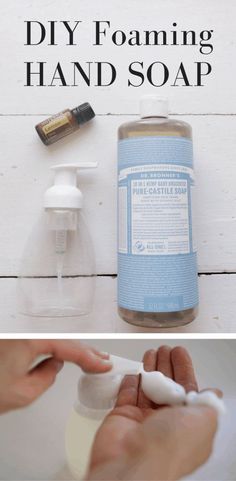 diy foaming hand soap is an easy and cheap way to use it for your hands