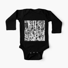 Get my art printed on awesome products. Support me at Redbubble #RBandME: https://www.redbubble.com/i/baby-onesie/Modern-Abstract-White-Scribble-Pattern-On-Black-by-Cultradesign/57213328.4FOB0?asc=u Black And White Baby, Black Baby, Yellow And Black, Baby One Piece, Black Kids