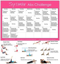 an exercise chart with the names and exercises for beginners to do on their stomachs