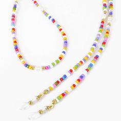 This beautiful sunglasses chain is adorned with colourful rainbow beads and elegant freshwater pearls. Each chain is handmade in Turkey and measures approximately 80cm in length. Colourful Jewellery, Ceramic Framed, Sunglasses Chain, Rainbow Pearl, Textile Wall Art, Eye Glass, Homewares Shop, Rainbow Beads, Colorful Jewelry