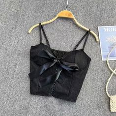 Bow tie, slim figure, eyelash lace halter tank top, short spaghetti strap topMaterial:tulleStyle:sweetColor:white,black,khakiFeatures: laceSize:(cm):free 1inch=2.54cmSuitable for 35 kg - 60 kg&ltp&gtNote:Due to different measurement methods,there will be 1-3 error(unite:cm), please understand.</p>&ltbr/>&ltp&gtPlease check the size carefully when you choose items,thank you.</p>&ltbr/> Halter Tank Top, Halter Tank, Spaghetti Strap Top, Strap Top, Black Khakis, Strap Tops, Bow Tie, Cosplay Costumes, Spaghetti Strap