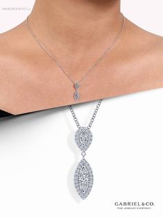 14K White Gold Teardrop and Marquise Diamond Pavé Pendant Necklace
NK6583W45JJ
#GabrielNY  #UniqueJewelry
 #FineJewelry#GabrielAndCo
#FineJewelry#FashionJewelry#UniqueJewelry#GiftIdeas
#DiamondJewelry #Jewelry #gabrieljewelry#UniqueGifts 
#Jewelry #Design#HandcraftedJewelry #Elegance
#Necklaces#WhiteGold#WhiteGoldNecklace
#DiamondNecklace #GoldNecklace
#TeardropandMarquiseDiamondNecklace
#PavéPendantNecklace
#TeardropDiamond #MarquiseDiamond
#PendantNecklace Gabriel Jewelry, Teardrop Diamond, Pave Pendant, Marquise Diamond, Pave Diamonds, Shop Necklaces, Precious Metals, Diamond Jewelry, Diamond Necklace