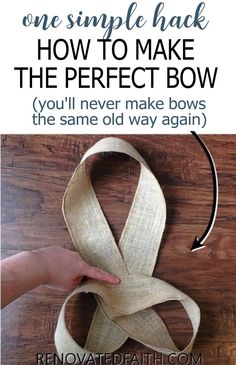 someone is making the perfect home decor bows