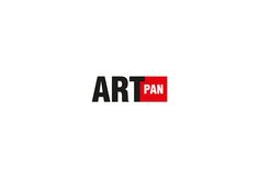 the logo for art pan is red and black