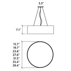 a drawing of a light fixture with measurements for the base and bulb, as well as an