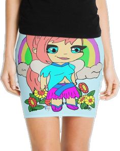 Fairy Kei Fitted Mini Skirt, Fitted Mini Skirt In Fairy Kei Style, Cute Fitted Multicolor Mini Skirt, Gacha Butterfly, Skirts For Sale, Chiffon Tops, Mini Skirt, Mini Skirts, Collage