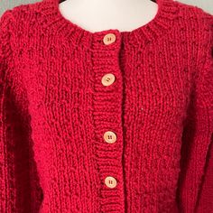 New Christy Dawn Nola Cardigan Red Crimson Size L Cotton Sweater. Oversized, Balloon Sleeve Button Up Cardigan 100% Organic Cotton Blouson Sleeves With Fitted Cuff Ribbing At Placket, Cuffs, Hem And Neckband Button Placket Closure Crew Neckline Eco Dry Clean Only Hand Knitted In Peru Red Button Cardigan For Fall, Red Buttoned Cardigan For Fall, Fall Red Buttoned Cardigan, Classic Red Cardigan With Buttons, Classic Red Buttoned Cardigan, Teacher Clothes, Christy Dawn, Sweater Oversized, Button Up Cardigan