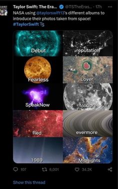 an iphone screen showing the names of different planets and their name in each one's language