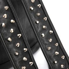 Edgy black PU leather backpack with spikes and alligator pattern. 20-35L capacity, laptop compartment. Punk rock style meets function. Unisex design. Stand out! Punk Rock Style, Button Bag, Alligator Pattern, Designer Backpack, Bar Accessories Decor, Going To School, Belt Jewelry, Punk Rock Fashion, Belt Purse