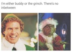 the grinch meme has two pictures of him and his santa clause on it