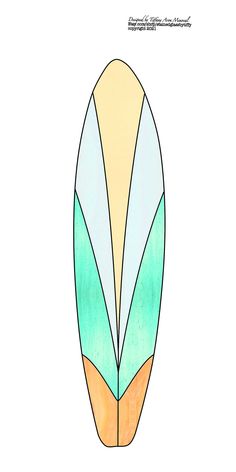 an image of a drawing of a surfboard