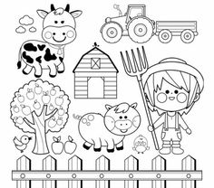 farm animals coloring pages for kids to print out and color on the farm animal coloring pages