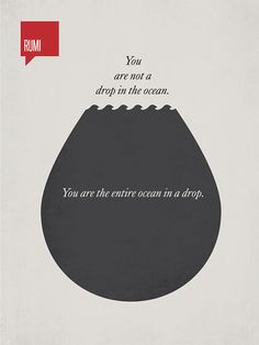 an advertisement for rum with the caption you are not at drop in the ocean