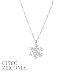 Snowflake Pendant CZ Necklace #DazzledByJewels #necklace #snowflake #winterfashion #pendantnecklace #giftideas #holiday Gold Snowflake Necklace, Necklace Snowflake, Snowflake Necklace, Snowflake Pendant, Gold Snowflake, Snow Flakes, Cz Necklace, Trendy Necklaces, Let It Snow