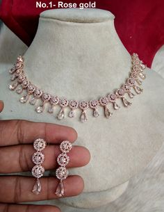 *rose gold , silver CZ necklace Set with earrings (Dani)  shown in   the  pic.  *Adjustable length *Handmade item Hand Set Rose Gold Necklace, Vintage Rhinestone Necklace, Rose Gold Bridal, Cz Necklace, Jewelry Statement, Rhinestone Necklace, Vintage Rhinestone, Necklace Earring Set, Necklace Earrings