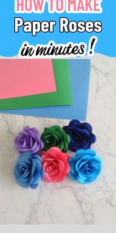 how to make paper roses in minutes