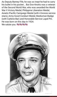 a drawing of a man in uniform with the caption's name on it