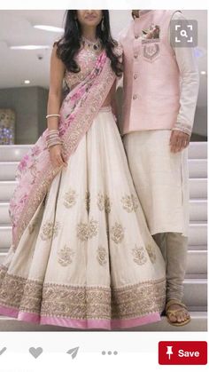 Bridesmaids Indian, Simple Lehenga, Lehenga Saree Design, White Lehenga, Half Saree Lehenga, Indian Couple, Long Gown Design, Outfits Indian