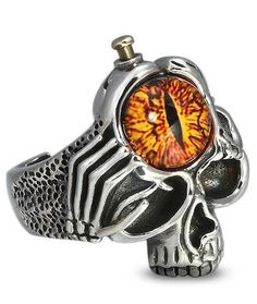 One Eye Ring | Skull Action Skull Furniture, Wallet Chains, Exotic Jewelry, Silver Skull Ring, Biker Rings, Style Rock, One Eye, Eye Ring, Skull Tshirt