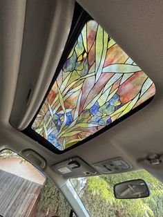 Amazon stained window sticker on car sun roof
Link: Artscape Iris Garden Window Film 24" x 36" https://a.co/d/fEKjzS2 Fun Car Decorations Interior, Indie Car Decor Aesthetic, Car Glass Stickers, Car Window Stickers Aesthetic, Stained Glass Car Sunroof, Car Stickers Ideas Design, Stained Glass Sunroof, Sunroof Stickers