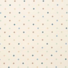 a white background with multicolored polka dots