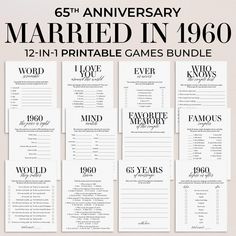 the wedding games bundle is shown in black and white, with text that reads married in 1950