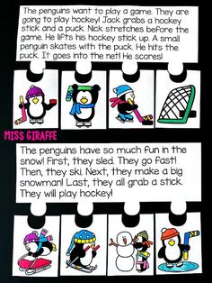 the penguins are playing with their names and numbers on this puzzle game for kids to play