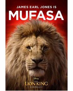 the lion king movie poster from disney's live - action film, mufasa