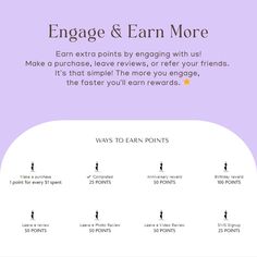 an email page with the words engage and earn more