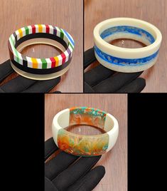 You will receive very beautiful  1 Multi Color Resin Bangle Bracelet.       ( 1 ) Bangle Width :  25  mm Approx.        Bangle Inner Diameter:    2.6" Approx.      ( 2 ) Bangle Width :  28  mm Approx.        Bangle Inner Diameter:    2.6" Approx.      ( 3 ) Bangle Width :  25  mm Approx.             Bangle Inner Diameter:    2.6" Approx. Multicolor Resin Round Jewelry, Multicolor Round Resin Jewelry, Colorful Bohemian Bangle Jewelry, Multicolor Cuff Bangle Bracelet, Multicolor Bangle Cuff Bracelet, Colorful Bohemian Bangle Bracelets, Elegant Handmade Multicolor Bangle, Bohemian Multicolor Round Bangle, Multicolor Wearable Art Bracelet