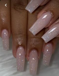 70 Nails, Glitter Nails Acrylic, Pink Acrylic Nails, Prom Nails, Classy Nails