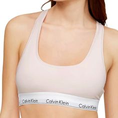 New With Tags F3785 Unlined Cups Easy Pullover Racerback Silhouette Lightweight, Breathable Construction Soft, Flexible Logo Band Retains Shape Wear After Wear A Calvin Klein Icon. This Modern Bralette Is The Definition Of Effortless. Made With A Super-Soft And Supple Cotton-Blend Construction, This Bralette Provides Maximum Stretch For All Day Comfort. Designed With The Original Calvin Klein Logo Band, This Is A Sporty Look That Feels Sexy Everyday. Medium Support Summer Bra, Sporty Pink Bra, Spring Stretch Calvin Klein Bra, Pink Sports Bra For Loungewear In Spring, Pink Sports Bra For Spring Loungewear, Calvin Klein Bras, Calvin Klein Sports Bra, Calvin Klein Ck One, Calvin Klein Bralette