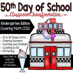 an advertisement for the 50th day of school