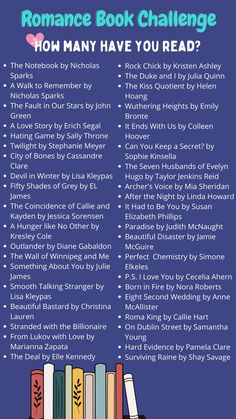 Romance book challenge Romance Books Checklist, Romance Book Checklist, Romance Book Challenge, John Grisham Books, Book Spread, Book Journaling, 2024 Books