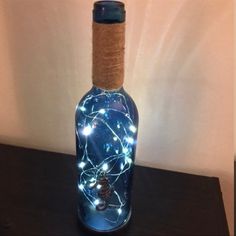 a bottle that has some lights in it