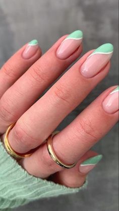 Mint Green Nails, Her Nails, Acrylic Nails Coffin Short, Nails 2024, Pretty Acrylic Nails, Chic Nails, Short Acrylic Nails, Nail Arts