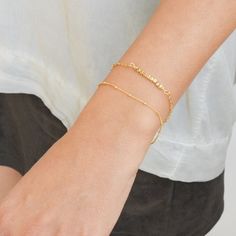 Dainty Hypoallergenic Name Bracelet, Minimalist Gold Bracelet With Satellite Chain, Dainty 14k Gold Filled Name Bracelet, Dainty Name Bracelet, Tiny Bracelet, Gold Bracelet Simple, Dainty Gold Bracelet, Summer Anklets, Bracelet Minimalist