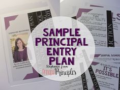 the sample entry plan is displayed in purple and black