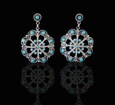 Etu Florette Turquoise & Sterling Silver Post Earrings Post Earrings