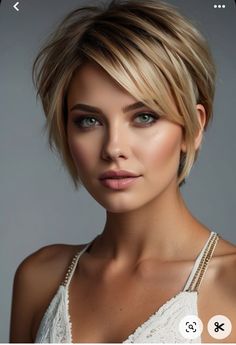 Hair Short In Back Long On Sides, Long Pixie Haircut For Fine Hair, Choppy Bob Hairstyles Round Faces, Cute Short Hair Cuts With Bangs, Blonde Long Pixie Haircut, Shattered Haircut, Short Hairstyle Women 30s, Modern Day Shag, Womens Pixie Haircut