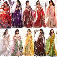 Indian Traditional Wear Women, Dreamy Clothes, Reception Saree, Dresses Traditional, Saree Style, Indian Dresses Traditional, Fashion Drawing Dresses, Dream Dresses, Dress Design Sketches