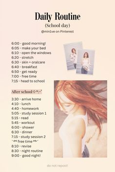 do not repost🧡 #Dailyroutine #glowup #selfcare #school #routine #daily #imnayeon #nayeon #Na #twice #abcd Nayeon Workout, Aesthetic Daily Routine