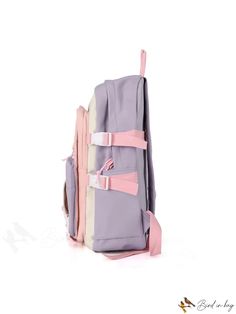 BirdinBag - Premium Colorblock Patch Backpack: Spacious & Versatile for all your Essentials Purple Rectangular Backpack For Students, Rectangular Purple Backpack For Study, Purple Rectangular Backpack For Study, Purple Rectangular Backpack For Daily Use, Large Capacity Purple Rectangular Backpack, School Bags With Adjustable Straps And Rectangular Shape, Rectangular School Backpack With Adjustable Straps, Multicolor Standard Backpack, Multicolor Color Block Backpack For Everyday Use