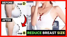 the before and after pictures show how to reduce breast size in women's bras