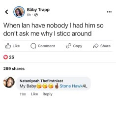 two tweets that are on top of each other, one is saying baby trap