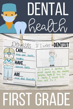 Dental Health Activities First Grade, 1st Grade Health Lessons, Dental Projects For Kids, Teeth Kindergarten, Dental Health Month Activities, Going To The Dentist